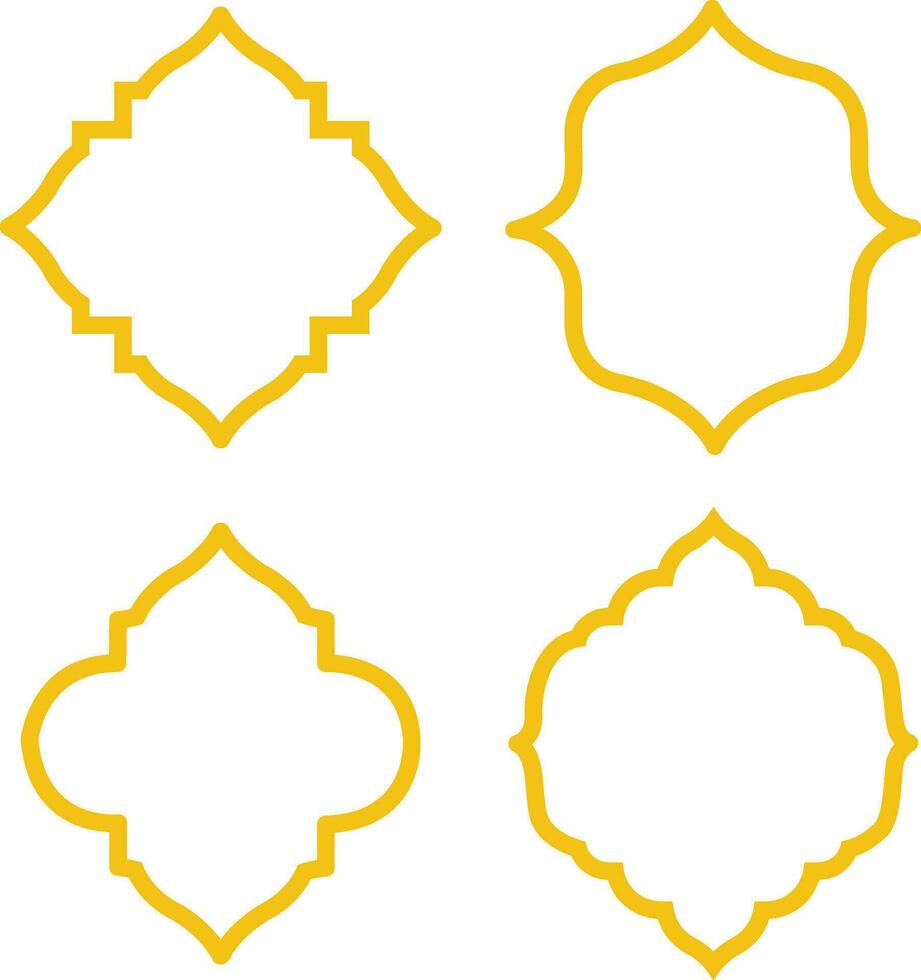 Islamitisch stijl kader. voor eid mubarak groet kaart. vector illustratie