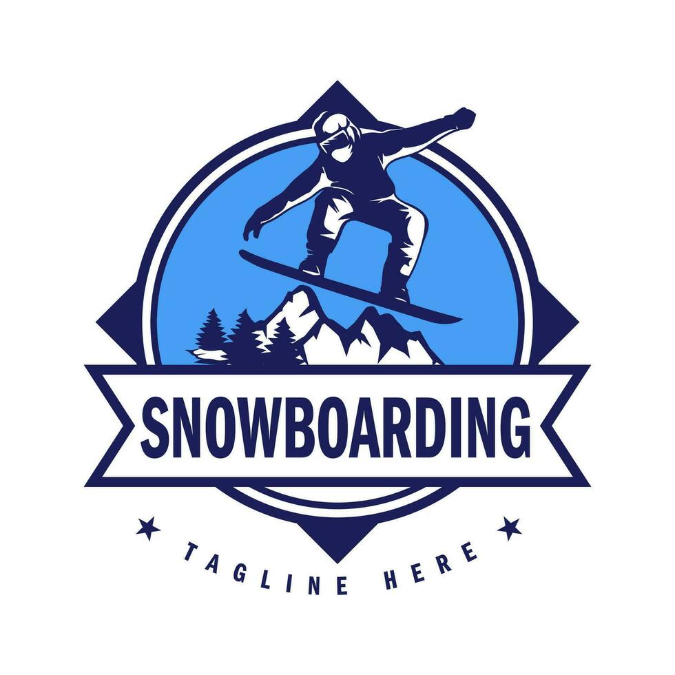 snowboarden logo ontwerp vector illustratie