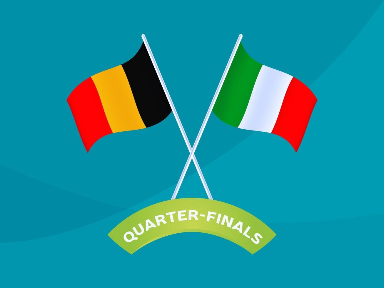 België vs Italië match vector illustratie voetbal 2020 kampioenschap