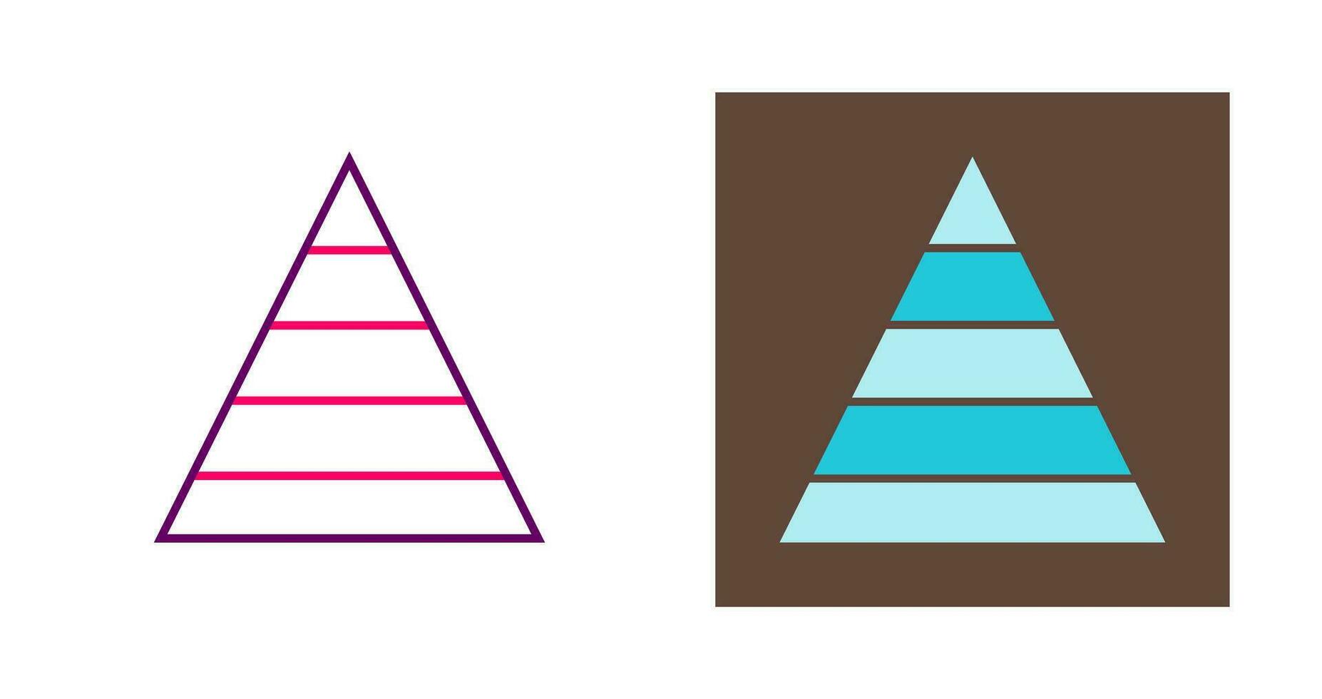 piramide diagram vector icoon