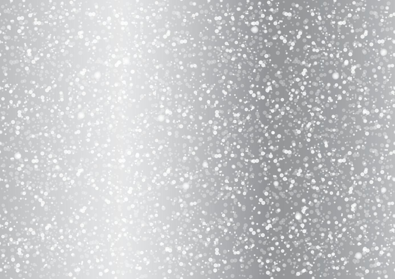 naadloze zilveren abstracte achtergrond met sneeuwvlokken, verlichting en halo's. vectorillustratie. horizontaal en verticaal herhaalbaar. vector