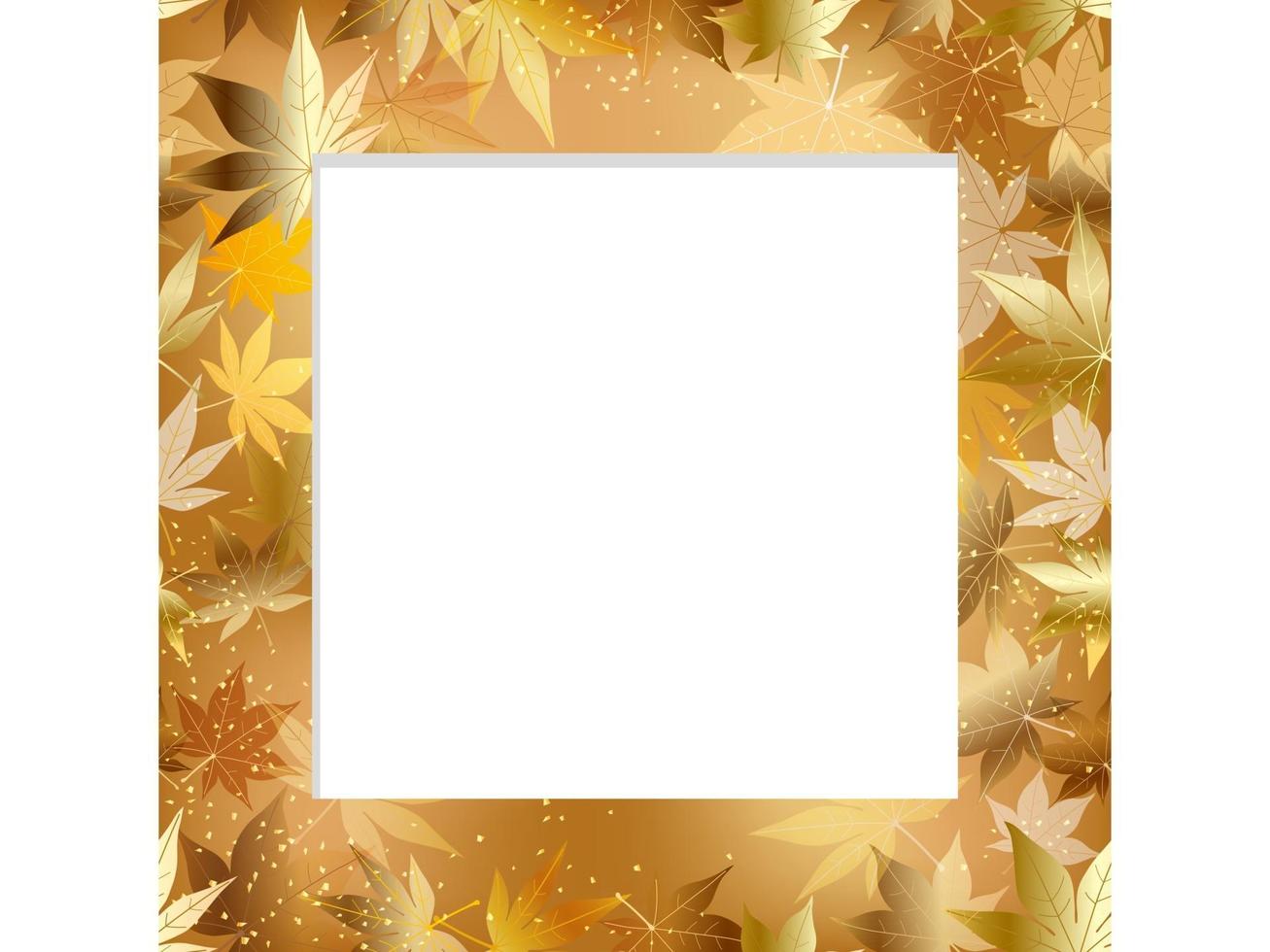 naadloze herfst esdoornblad vector vierkante frame. horizontaal en verticaal herhaalbaar.