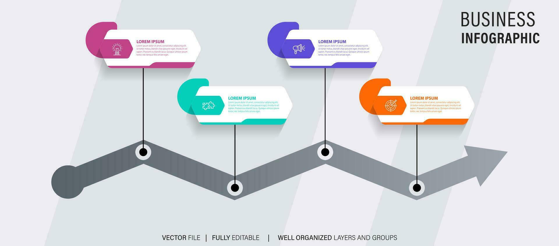 bedrijf gegevens visualisatie tijdlijn infographic pictogrammen ontworpen voor abstract achtergrond sjabloon mijlpaal element modern diagram werkwijze technologie digitaal afzet gegevens presentatie tabel vector