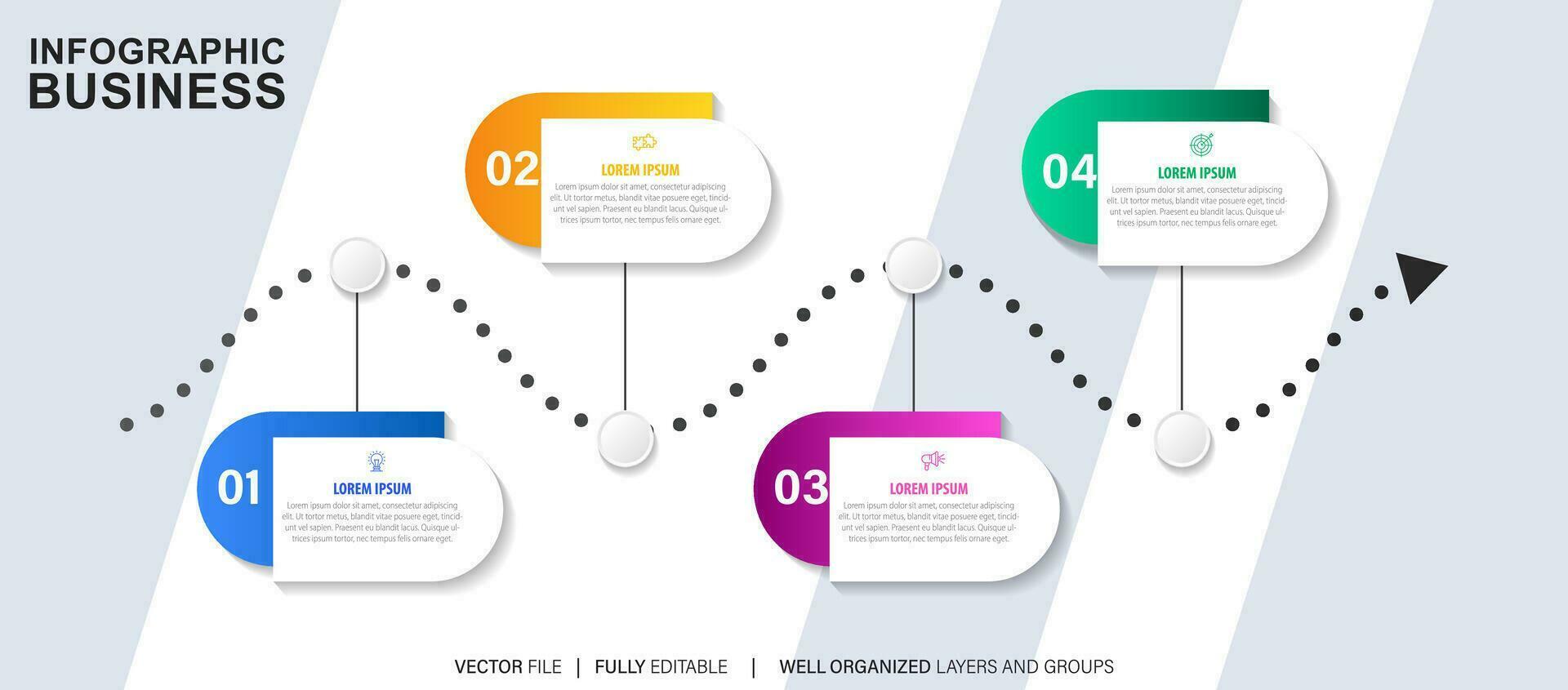 infographic tijdlijn sjabloon bedrijf concept.vector kan worden gebruikt voor workflow lay-out, diagram, aantal stap omhoog opties, web ontwerp ,jaarlijks verslag doen van vector