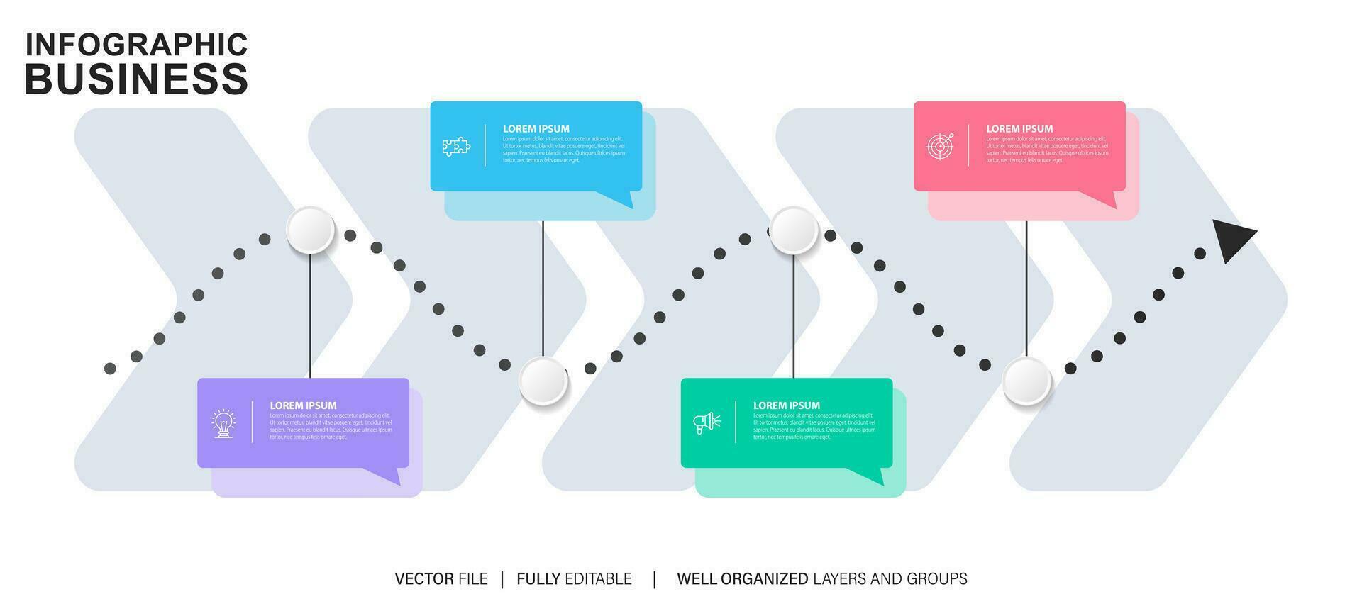 zakelijke routekaart tijdlijn infographic stad ontworpen voor abstracte achtergrond sjabloon mijlpaal element modern diagram proces technologie digitale marketing gegevens presentatie grafiek vectorillustratie vector