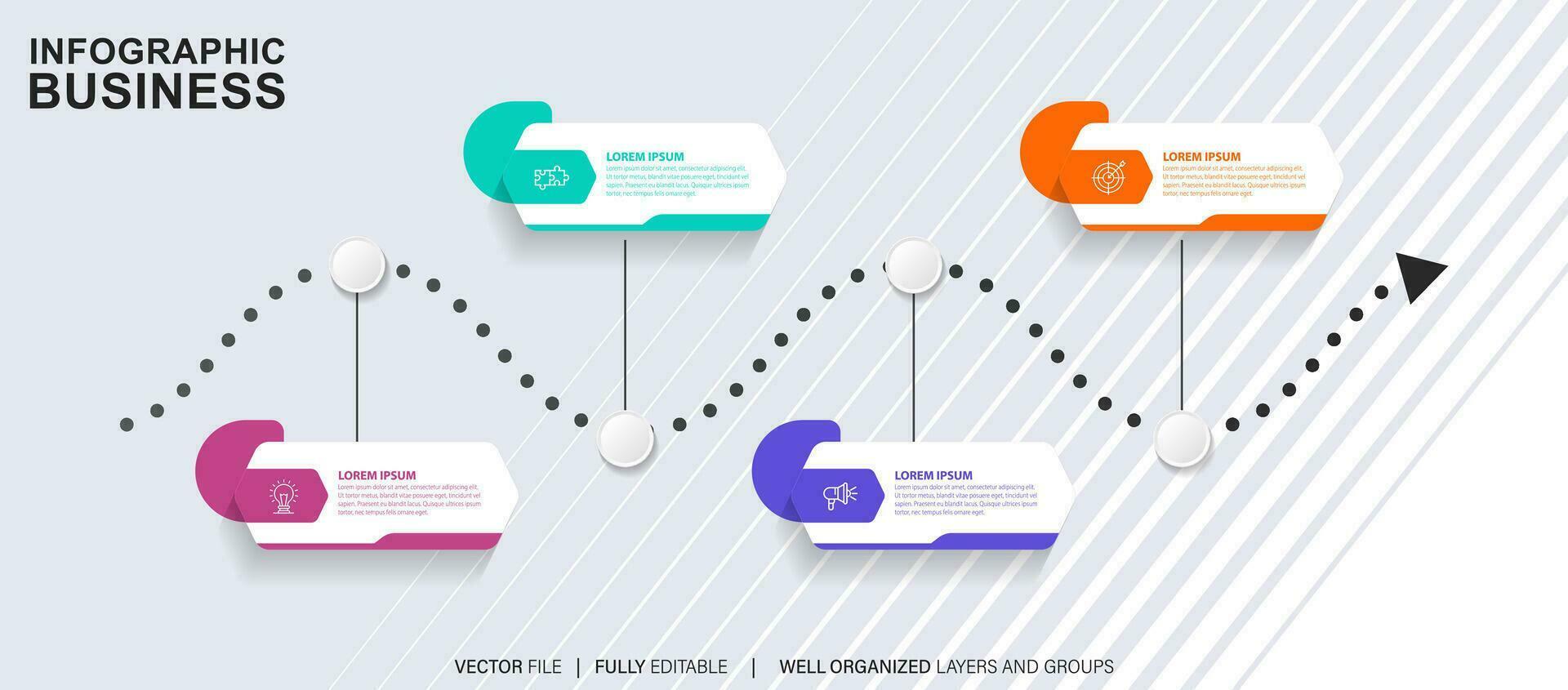 bedrijf gegevens visualisatie tijdlijn infographic pictogrammen ontworpen voor abstract achtergrond sjabloon mijlpaal element modern diagram werkwijze technologie digitaal afzet gegevens presentatie tabel vector