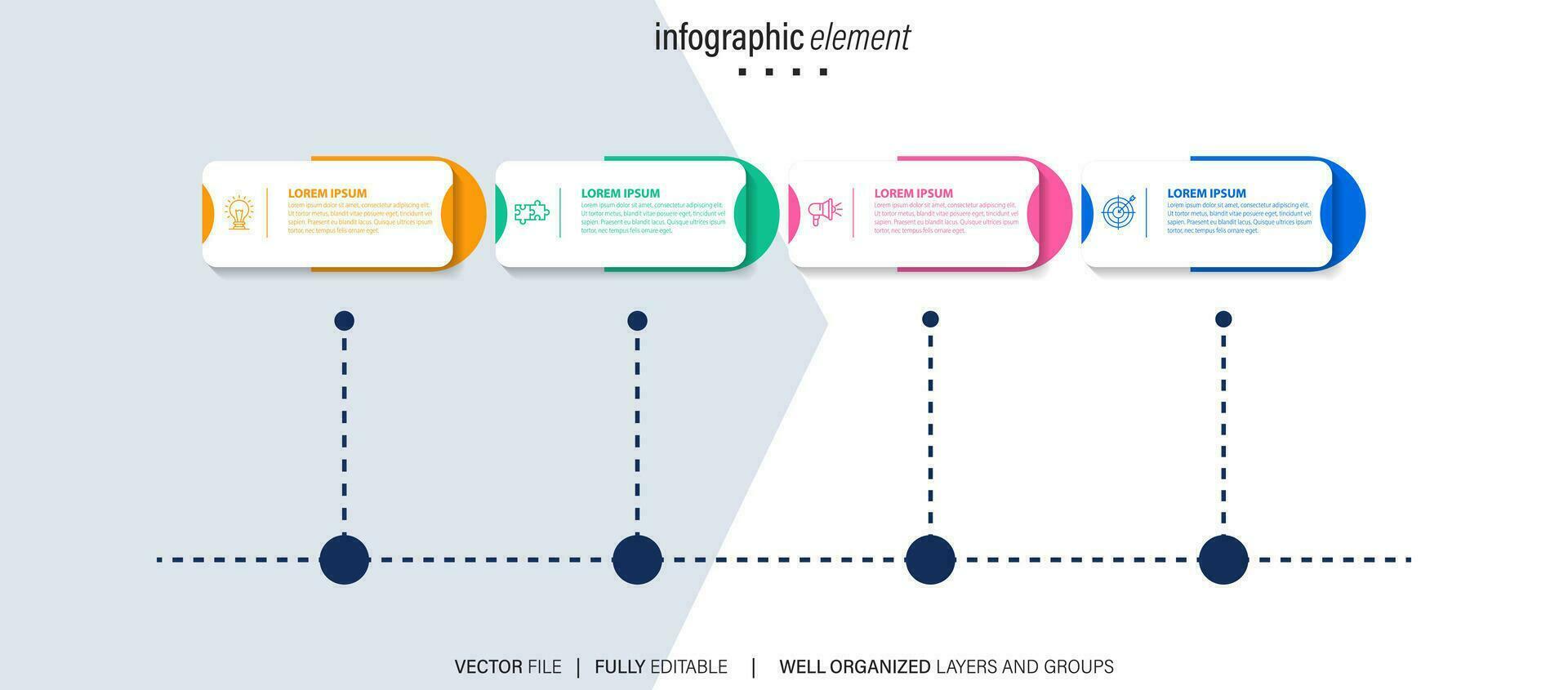 modern vlak tijdlijn met kleurrijk infographic Sjablonen pictogrammen vector