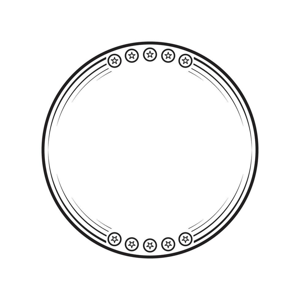 cirkel kader met lijn stijl illustratie vector