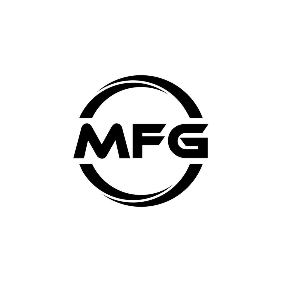 mfg brief logo ontwerp, inspiratie voor een uniek identiteit. modern elegantie en creatief ontwerp. watermerk uw succes met de opvallend deze logo. vector