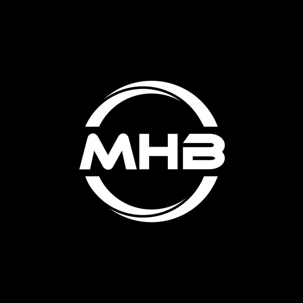 mhb brief logo ontwerp, inspiratie voor een uniek identiteit. modern elegantie en creatief ontwerp. watermerk uw succes met de opvallend deze logo. vector