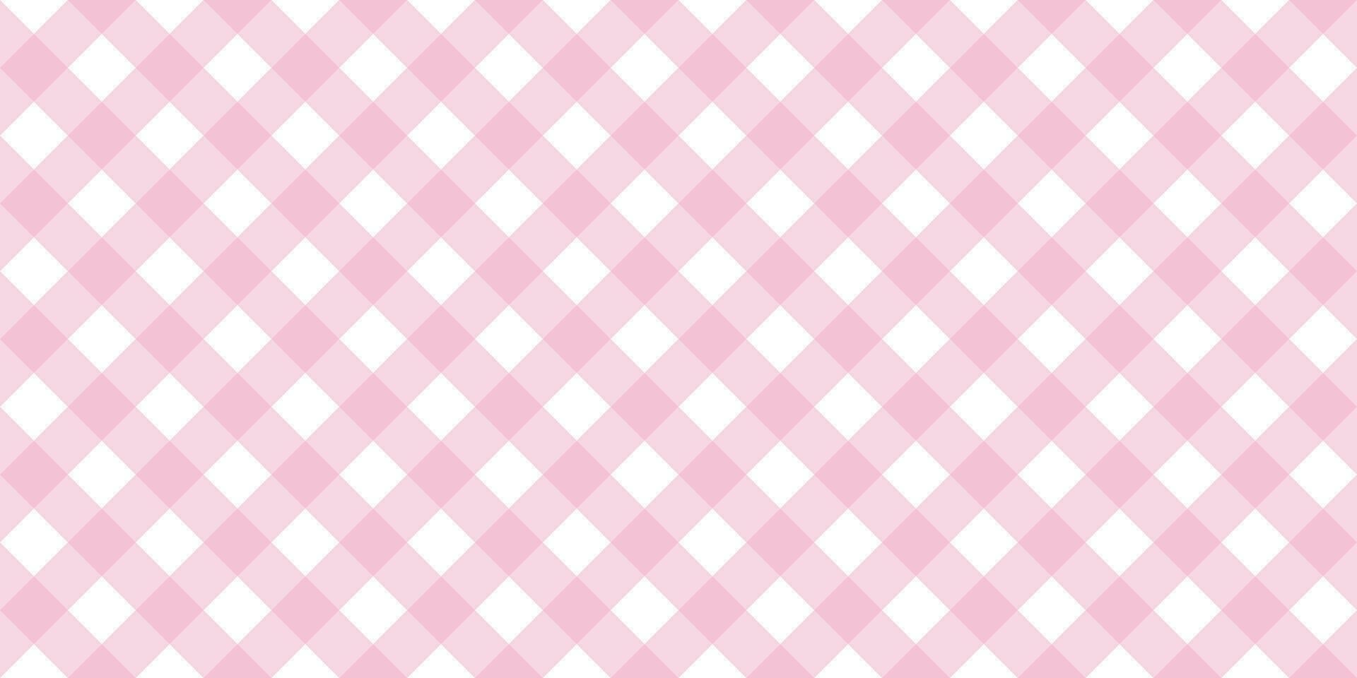 katoenen stof diagonaal naadloos patroon in roze pastel kleur. Vichy plaid ontwerp voor Pasen vakantie textiel decoratief. vector geruit patroon voor kleding stof - picknick deken, tafelkleed, jurk, servet.