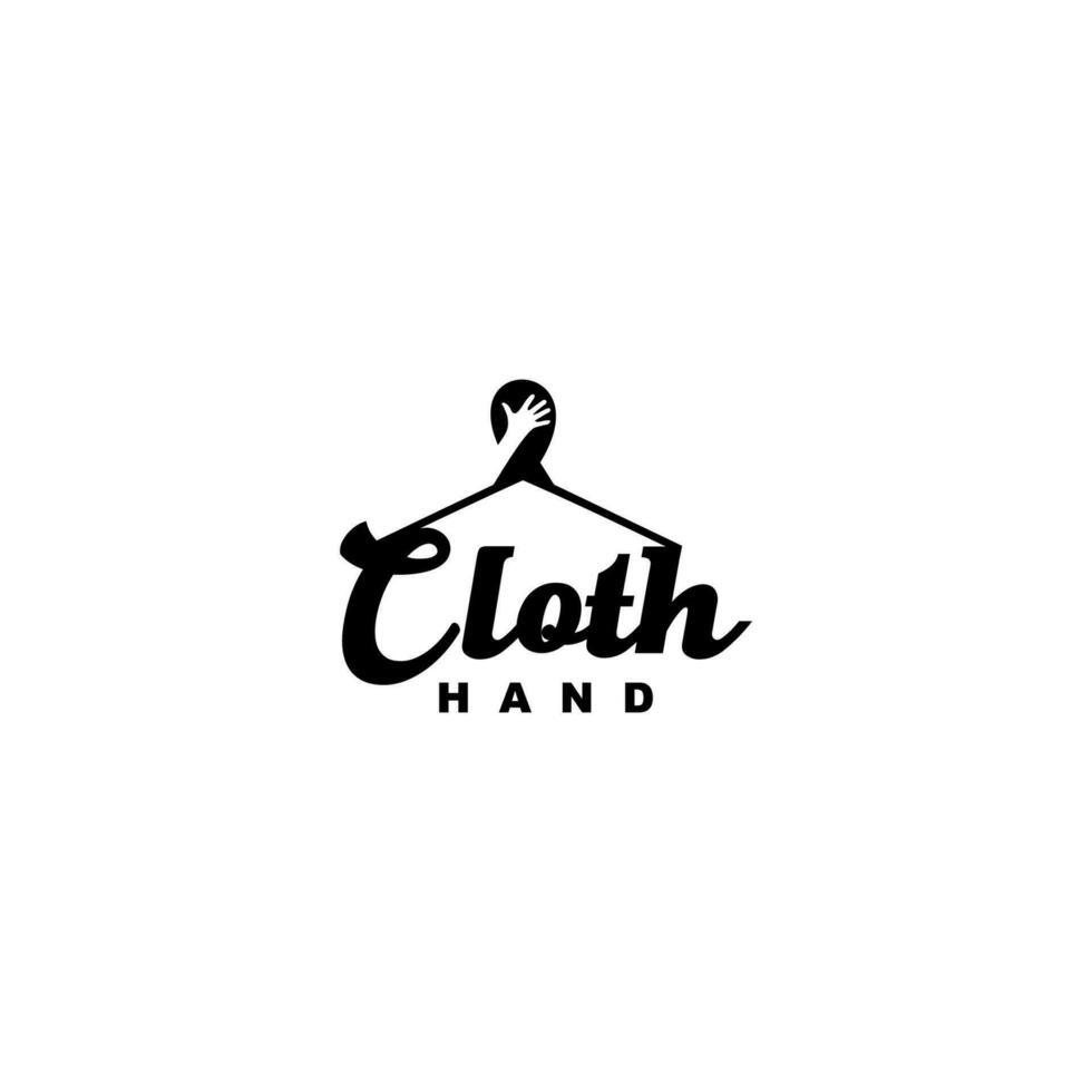 kleding handgemaakt logo ontwerp vector