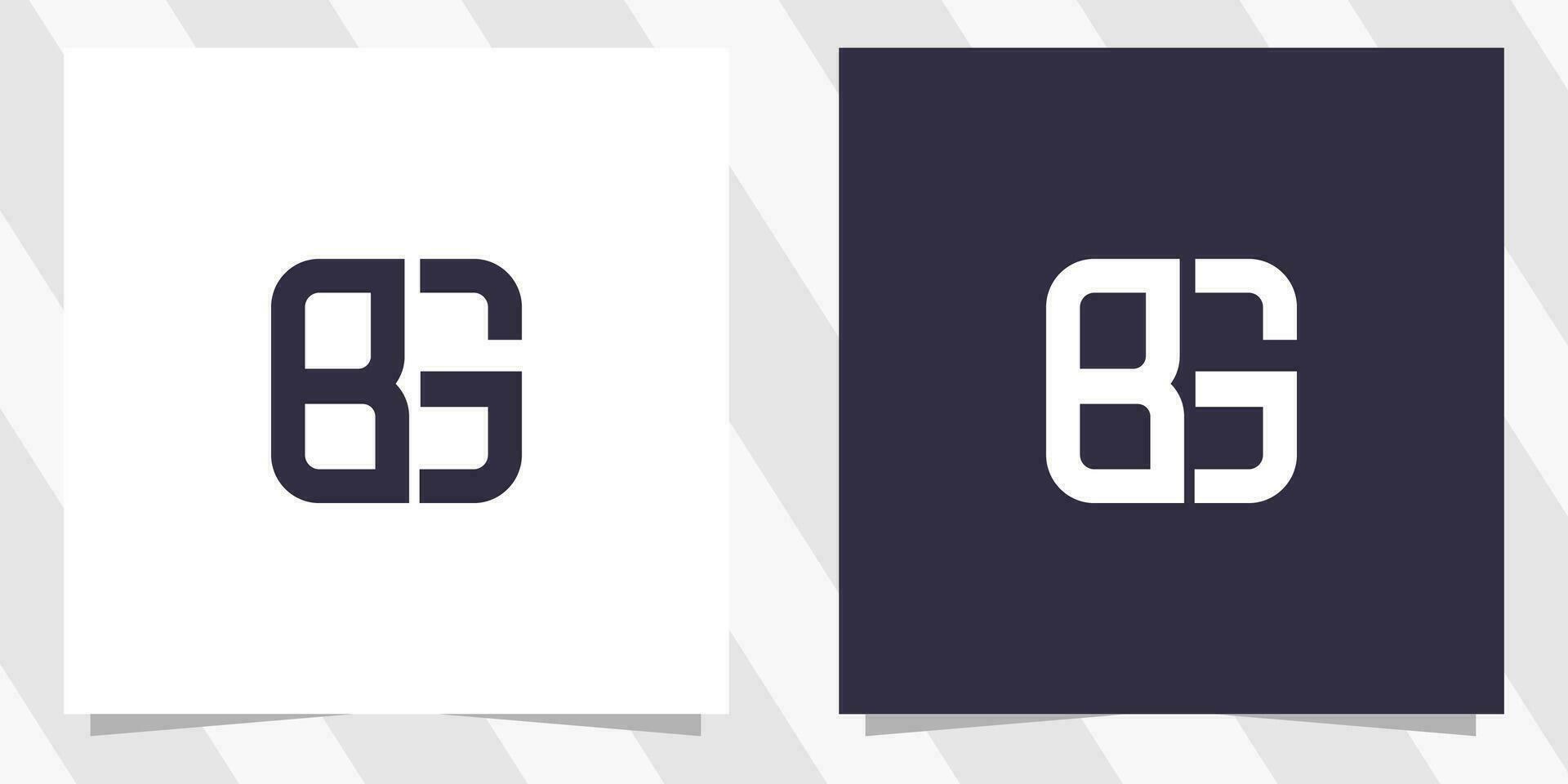 brief bg nl logo ontwerp vector