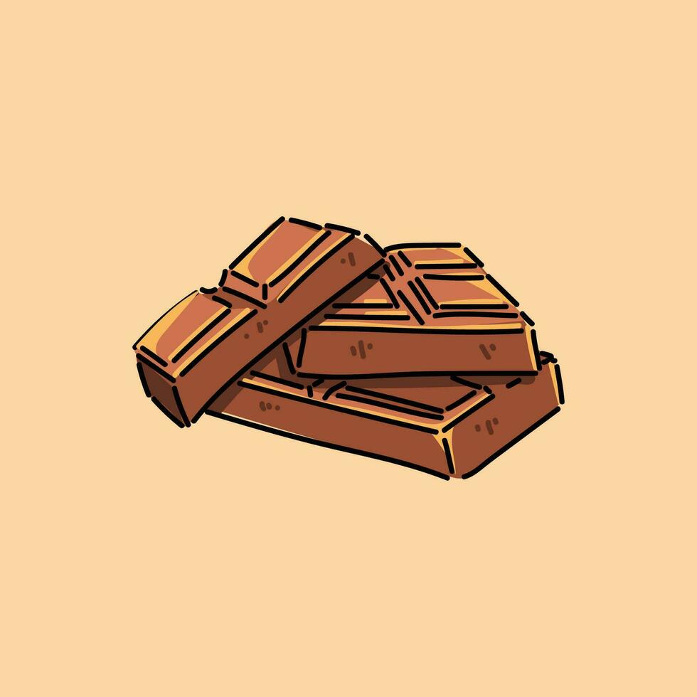 Choco bar geïsoleerd stuk van Zwitserland chocola clip art icoon. vector melk chocola plein bar lekker voeding aan het eten. zoet nagerecht, blokken van cacao banketbakkerij voedsel tussendoortje illustratie ontwerp