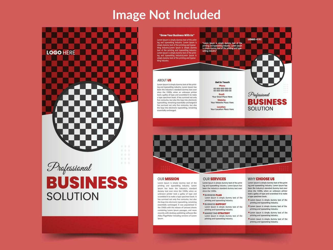 creatief modern bedrijf drievoud brochure sjabloon vector