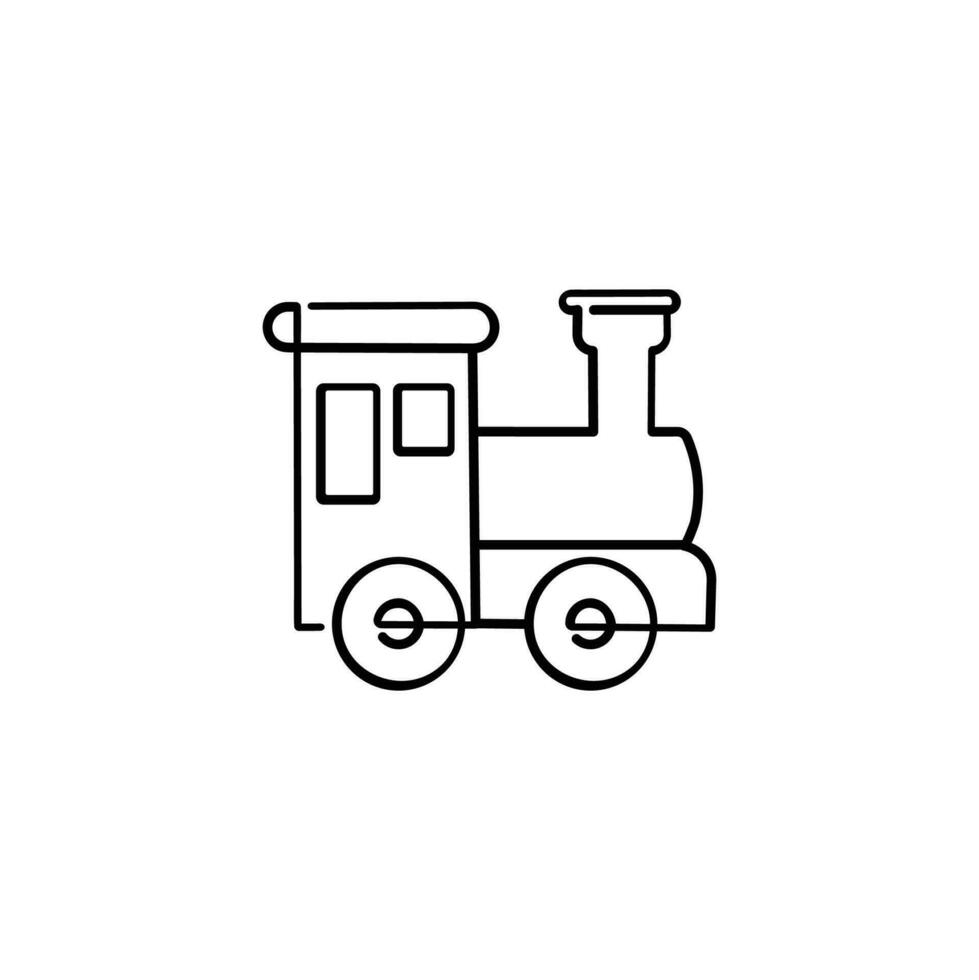 trein lijn stijl icoon ontwerp vector