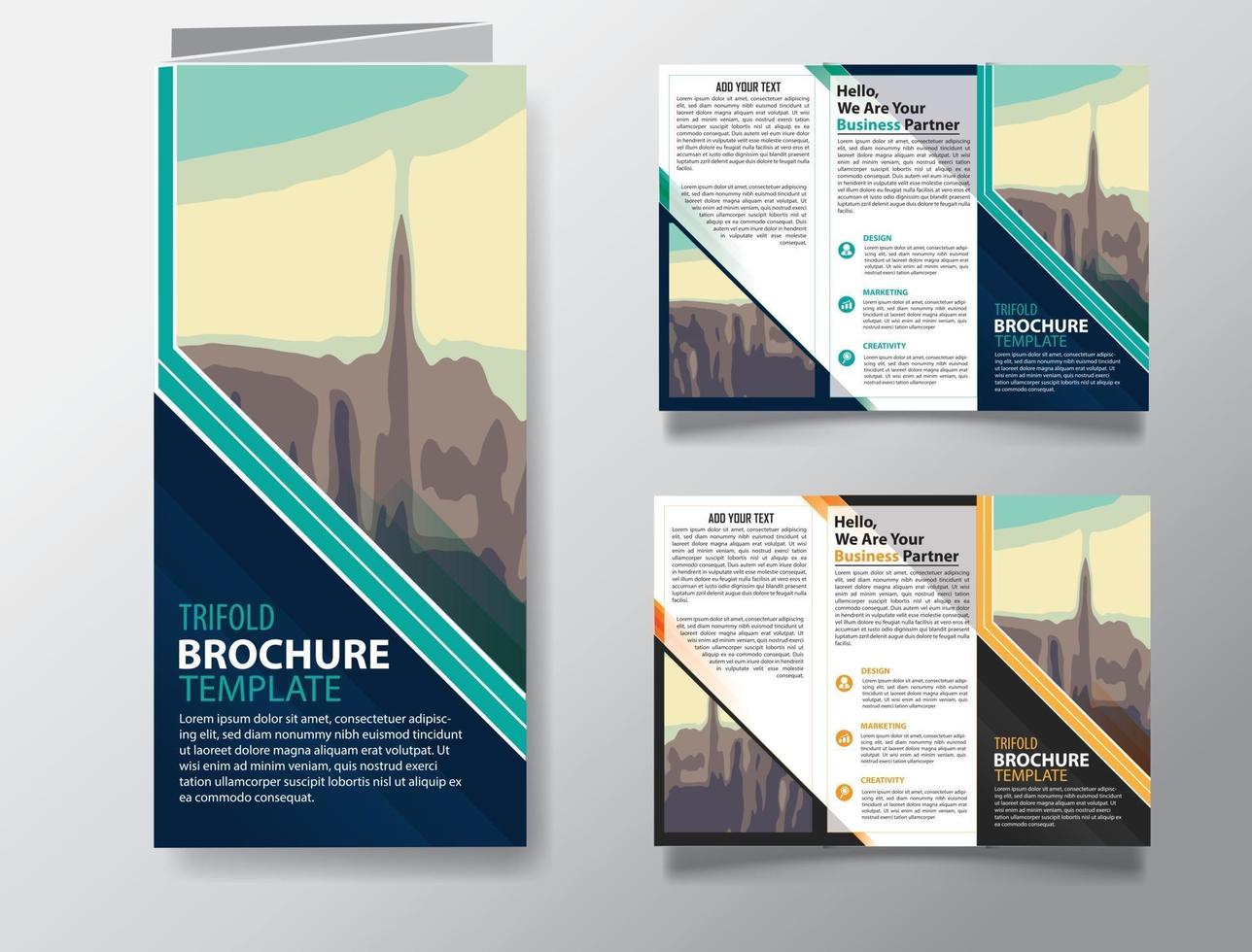 drievoudige vector brochure sjabloon