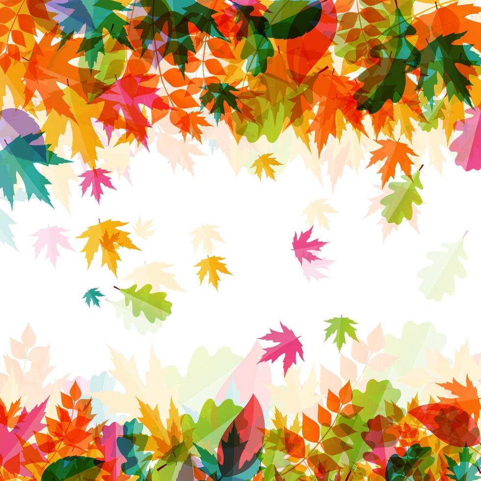 glanzende herfst natuurlijke bladeren achtergrond. vector illustratie