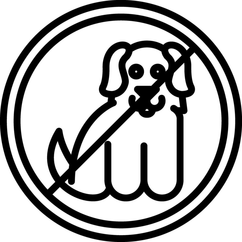 Nee huisdieren toegestaan vector icoon ontwerp