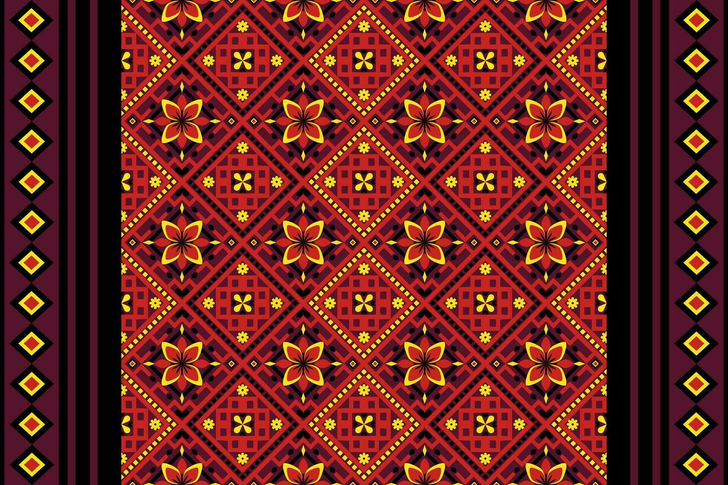 kleurrijk meetkundig etnisch naadloos patroon ontworpen voor achtergrond, behang, traditioneel kleding, tapijt, gordijn, en huis decoratie vector