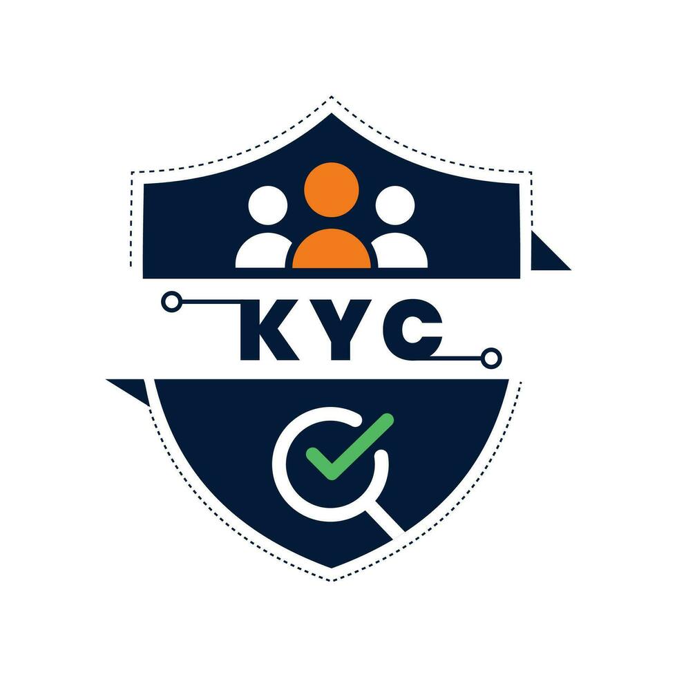 kyc nakoming en identiteit verificatie illustratie vector