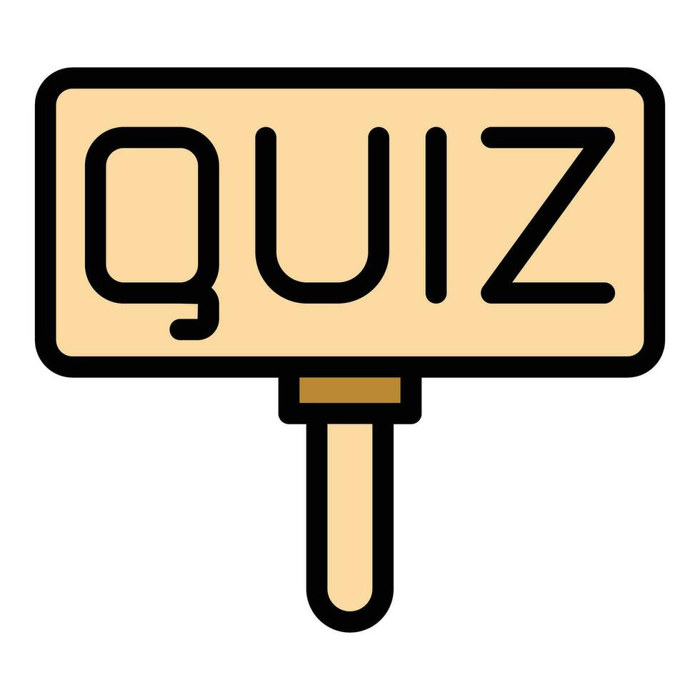 quiz banier icoon vector vlak