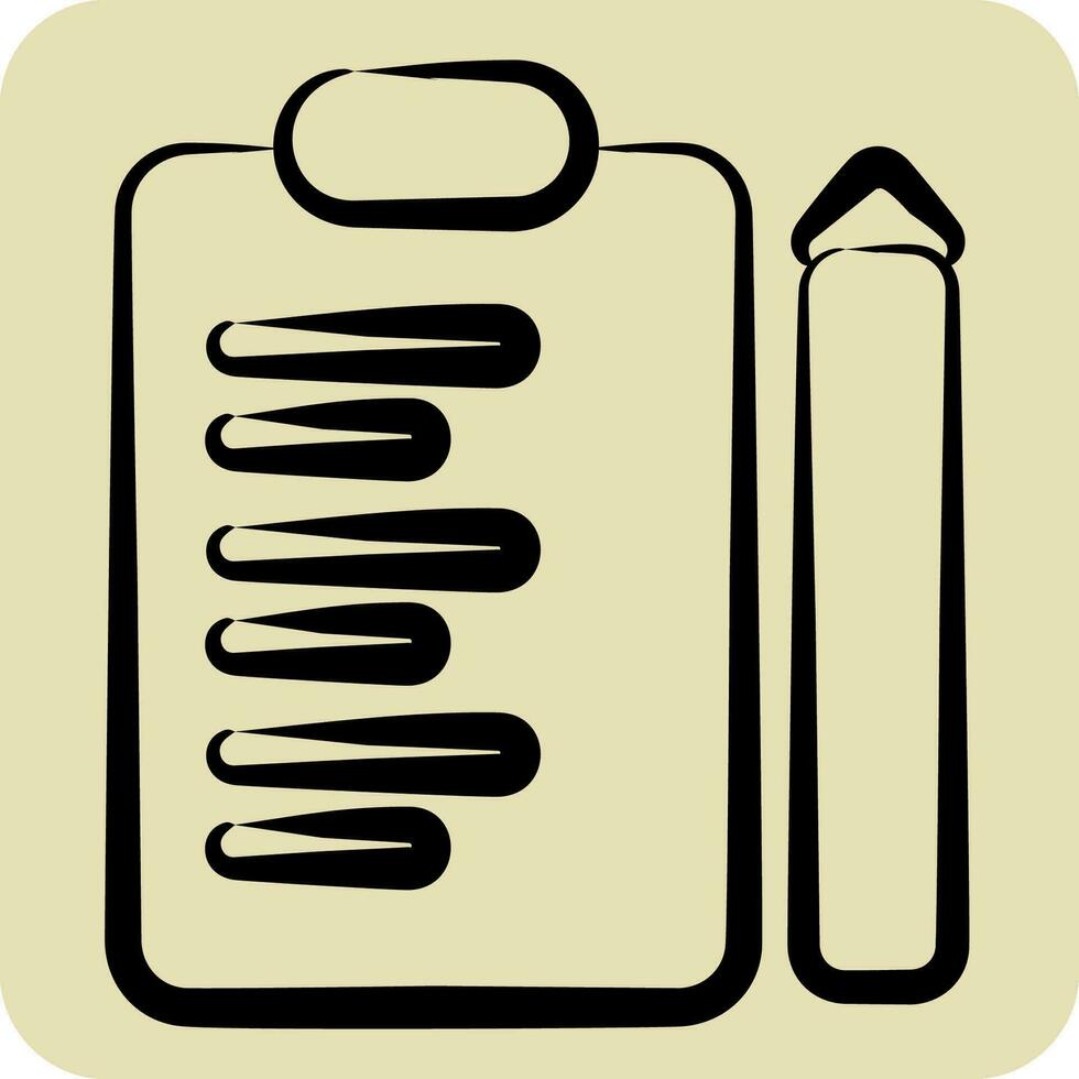 icoon inspectie. verwant naar bedrijf analyse symbool. hand- getrokken stijl gemakkelijk ontwerp bewerkbaar. gemakkelijk illustratie vector