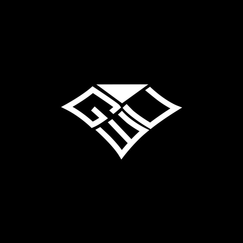 gwu brief logo vector ontwerp, gwu gemakkelijk en modern logo. gwu luxueus alfabet ontwerp