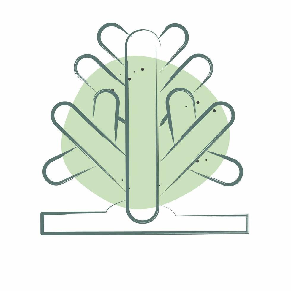 icoon cactus. verwant naar saudi Arabië symbool. kleur plek stijl. gemakkelijk ontwerp bewerkbaar. gemakkelijk illustratie vector