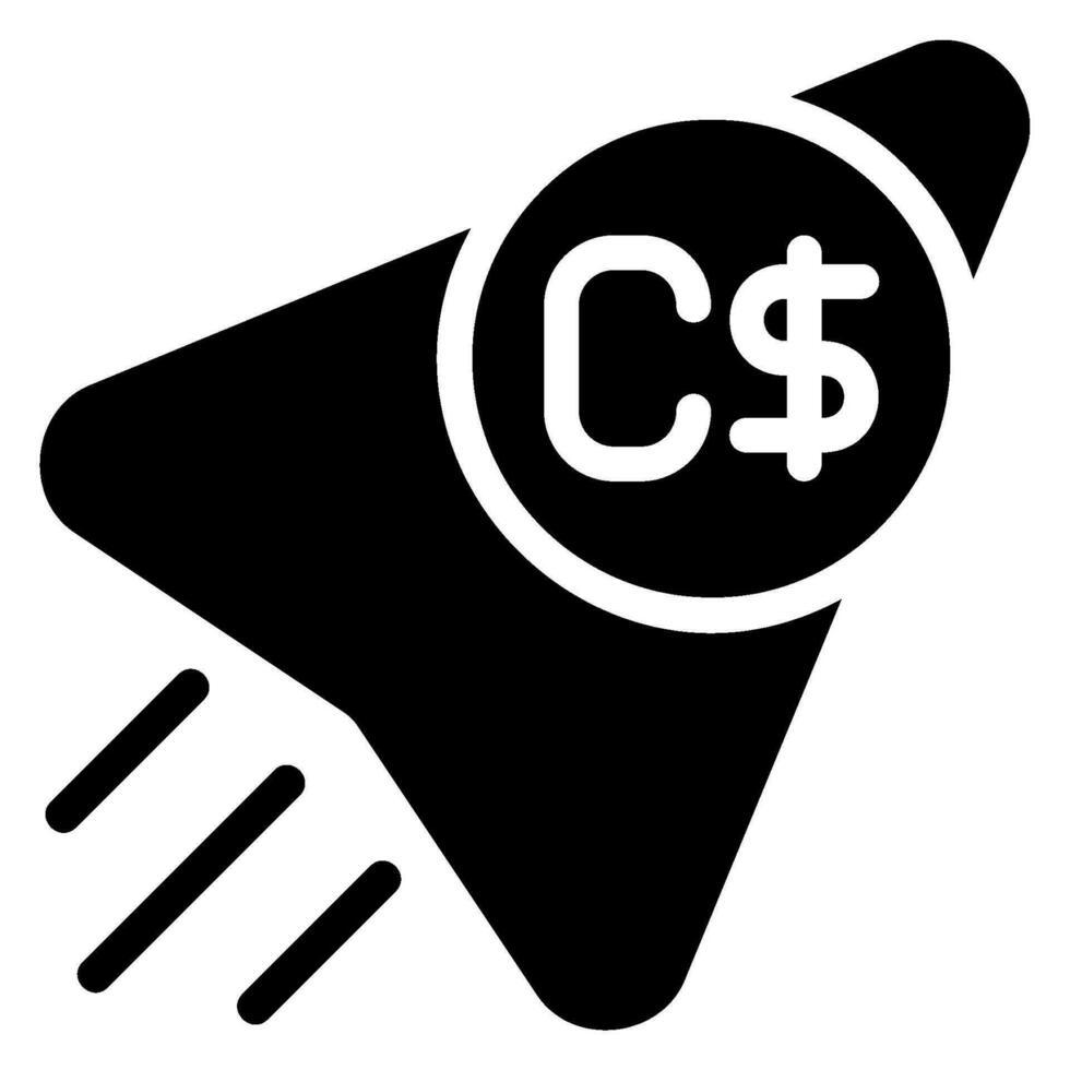 Canadees dollar glyph icoon vector