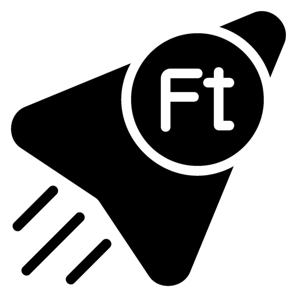 forint glyph icoon vector