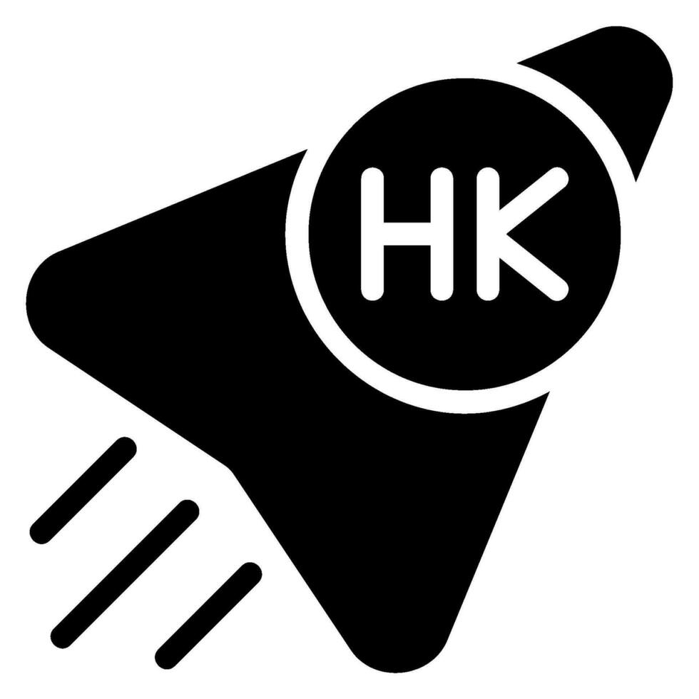 hong Kong dollar glyph icoon vector
