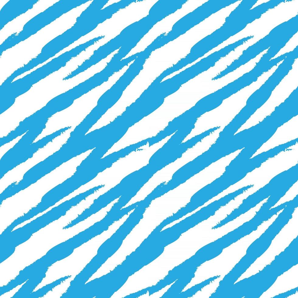 blauw penseelstreek bont naadloos patroon vector