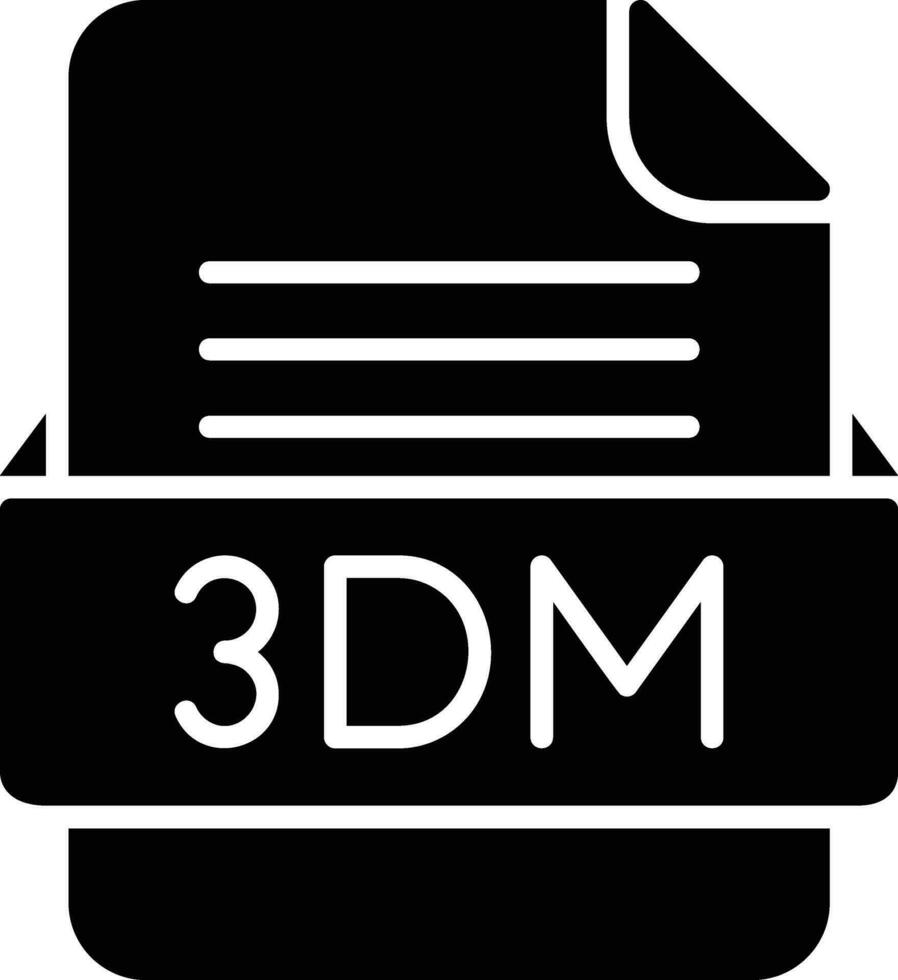 3dm het dossier formaat lijn icoon vector
