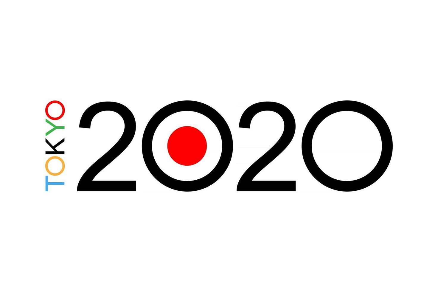 Tokyo Olympische Spelen 2020 background.championship icoon, abstracte geometrische vorm. japan zomer sport symbool in platte vectorillustratie. concept van sportcompetitie. ontwerp voor achtergrond, banner vector