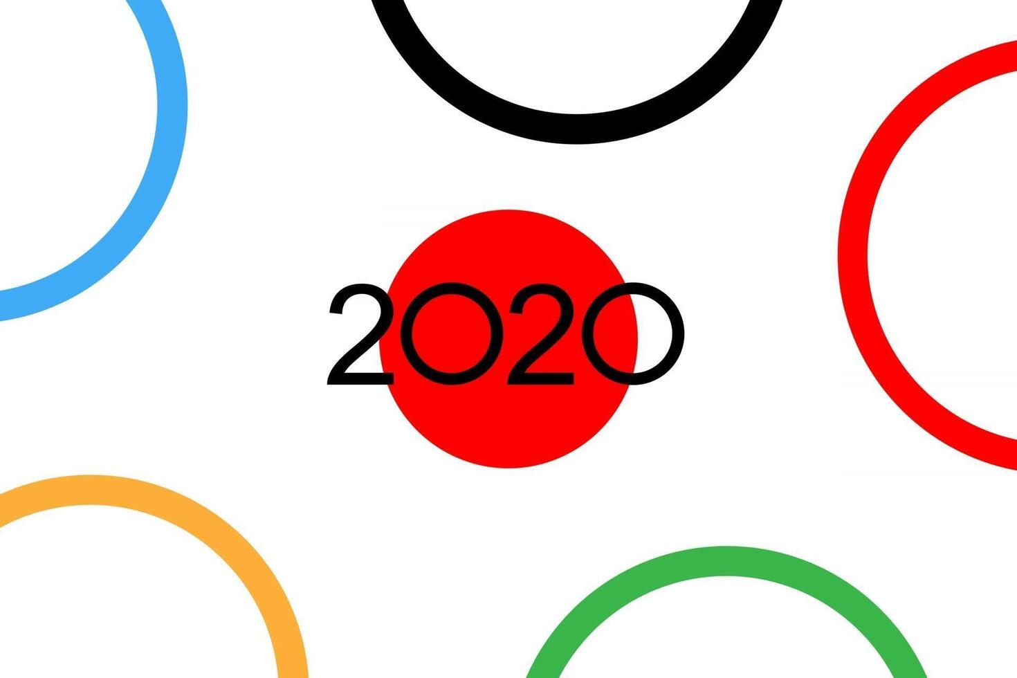 Tokyo Olympische Spelen 2020 background.championship icoon, abstracte geometrische vorm. japan zomer sport symbool in platte vectorillustratie. concept van sportcompetitie. ontwerp voor achtergrond, banner vector