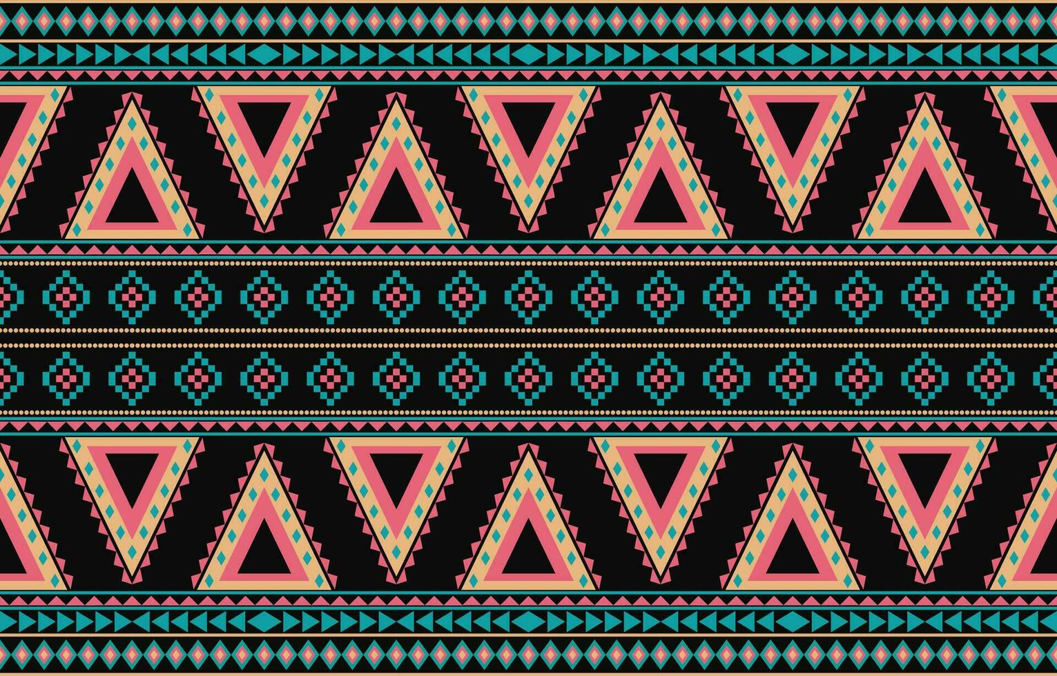 etnisch abstract ikat kunst. aztec ornament afdrukken. meetkundig etnisch patroon naadloos kleur oosters. ontwerp voor achtergrond ,gordijn, tapijt, behang, kleding, inpakken, batik, vector illustratie.