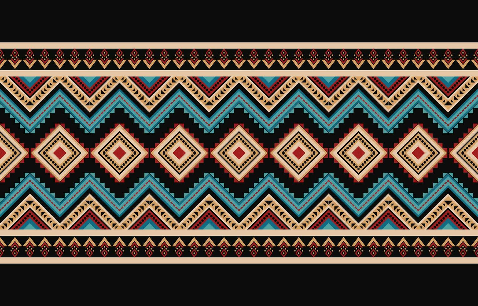 etnisch abstract ikat kunst. aztec ornament afdrukken. meetkundig etnisch patroon naadloos kleur oosters. ontwerp voor achtergrond ,gordijn, tapijt, behang, kleding, inpakken, batik, vector illustratie.