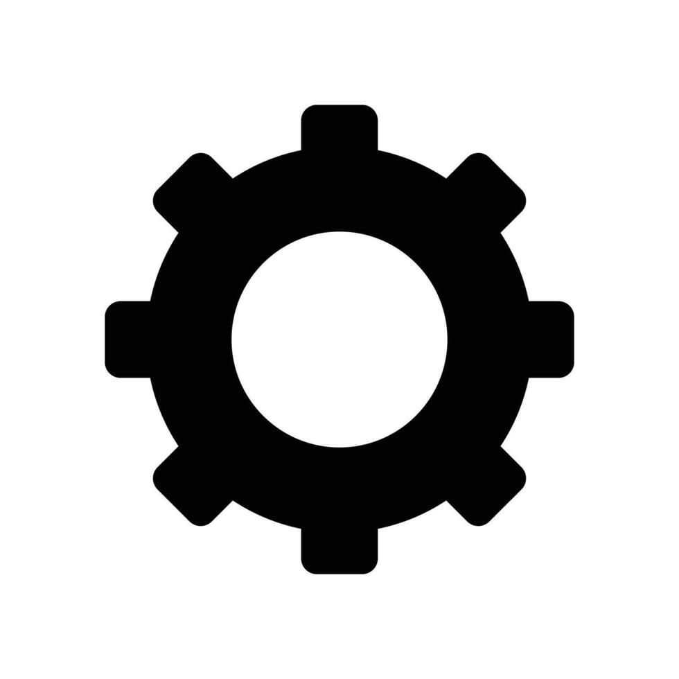 vector instelling icoon vector met werk tand uitrusting element tandwiel mechanisme symbool