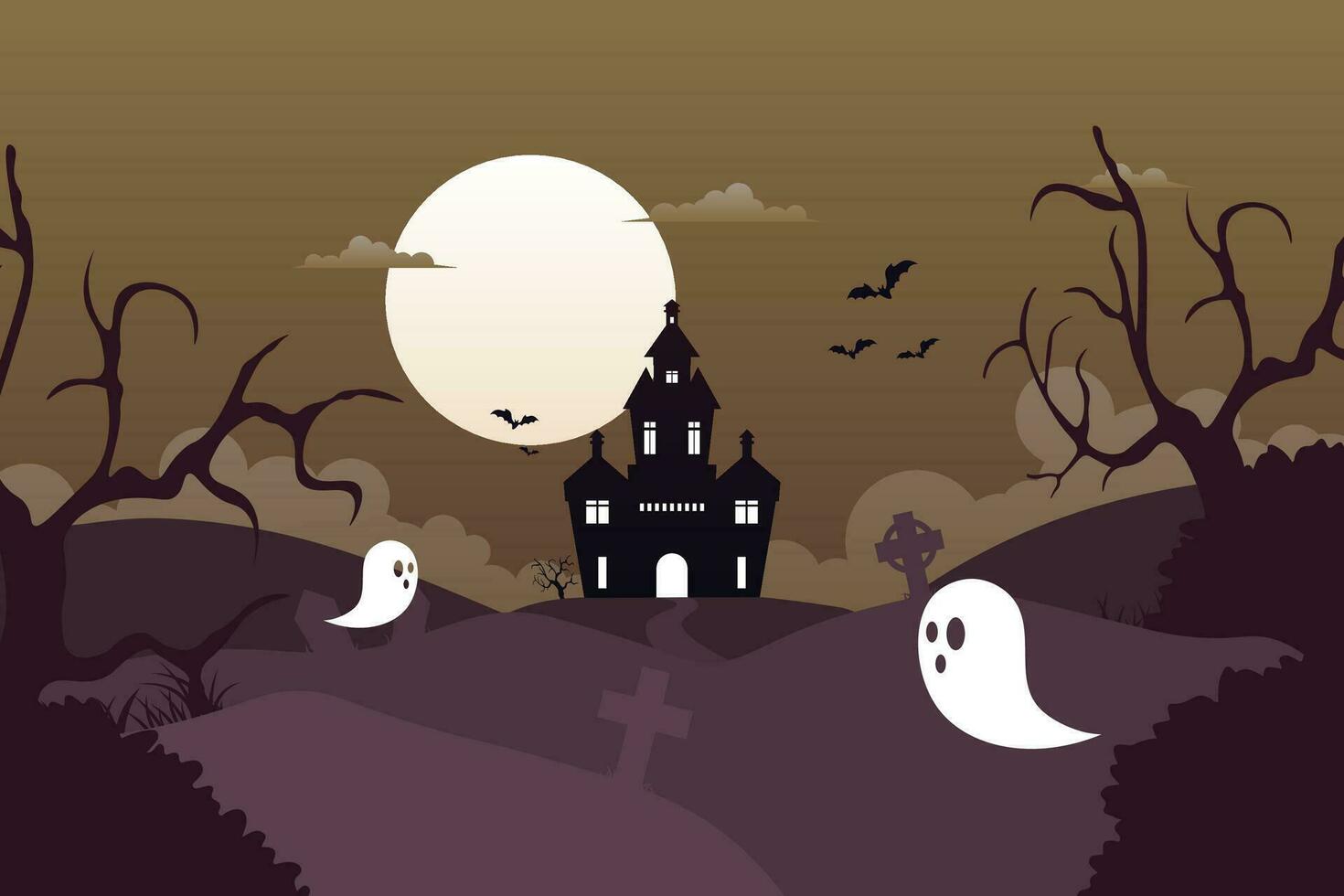 gelukkig halloween met ballon achtergrond. vector illustratie.