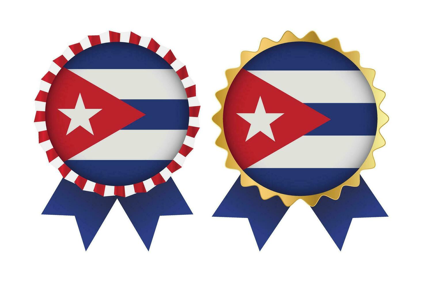 vector medaille reeks ontwerpen van Cuba sjabloon