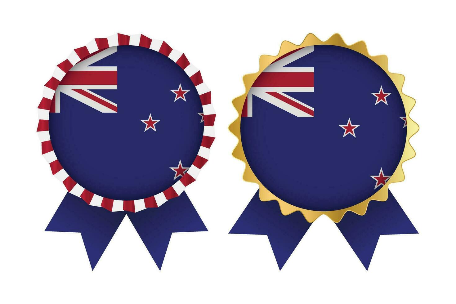 vector medaille reeks ontwerpen van nieuw Zeeland sjabloon