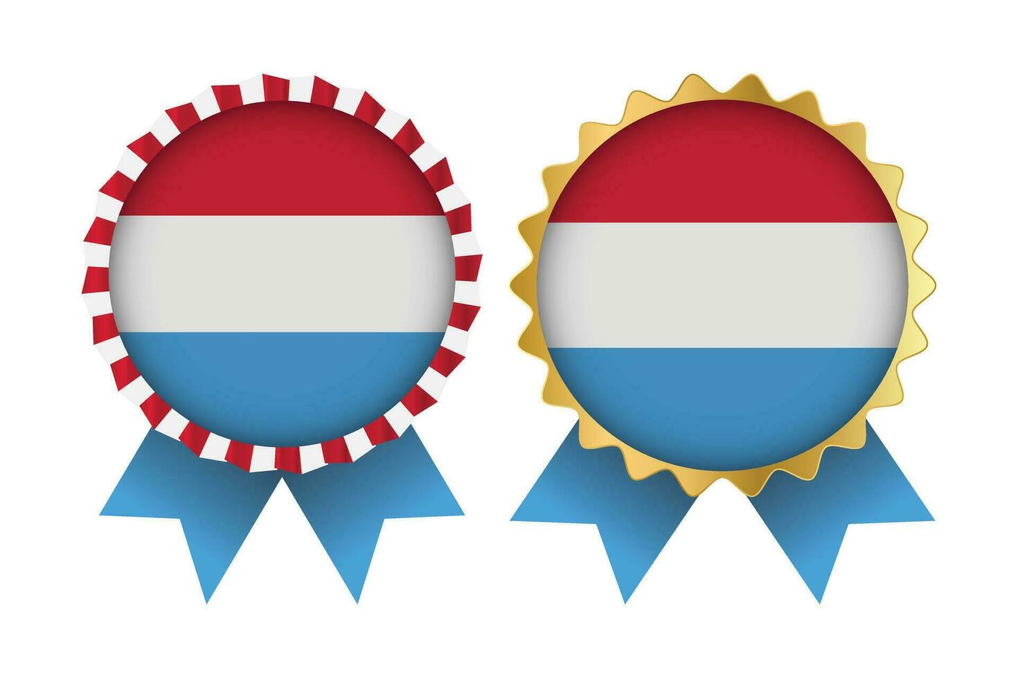 vector medaille reeks ontwerpen van Luxemburg sjabloon