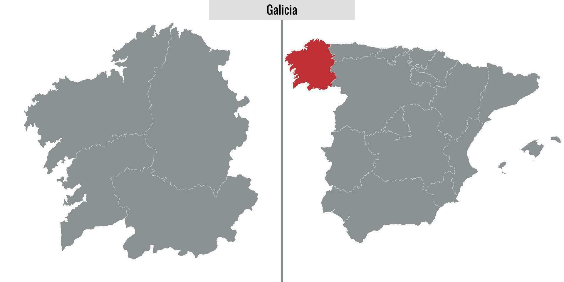 kaart regio van Spanje vector