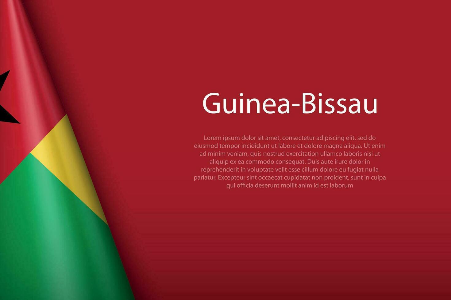 nationaal vlag Guinea-Bissau geïsoleerd Aan achtergrond met copyspace vector