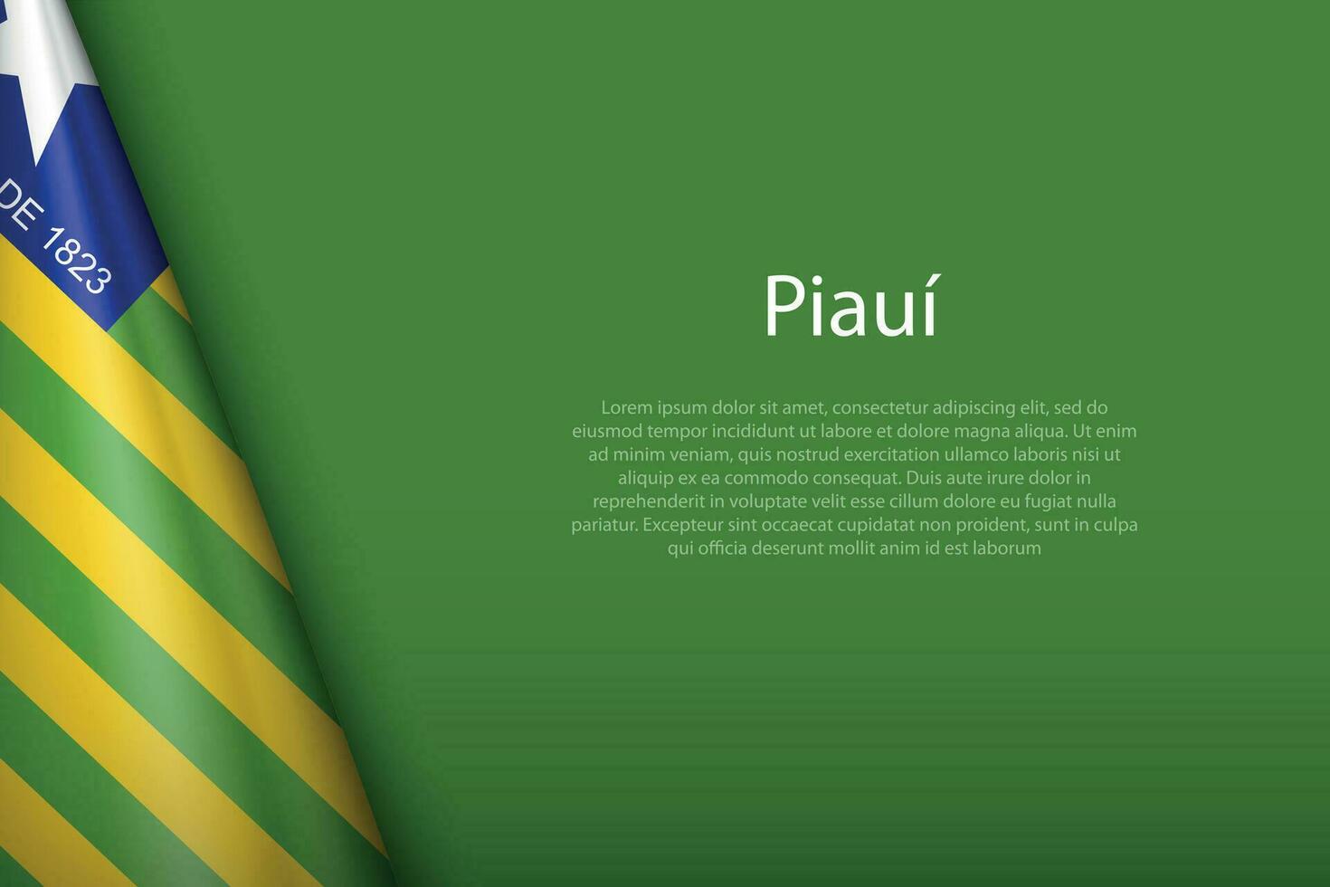 vlag piaui, staat van Brazilië, geïsoleerd Aan achtergrond met copyspace vector