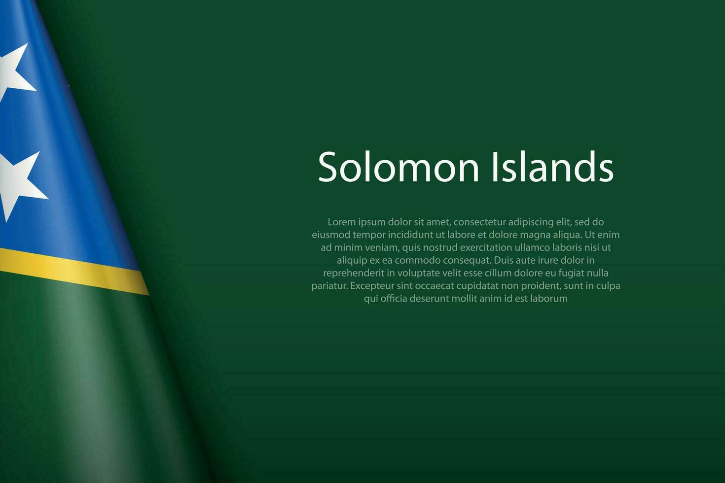 nationaal vlag Solomon eilanden geïsoleerd Aan achtergrond met copyspace vector