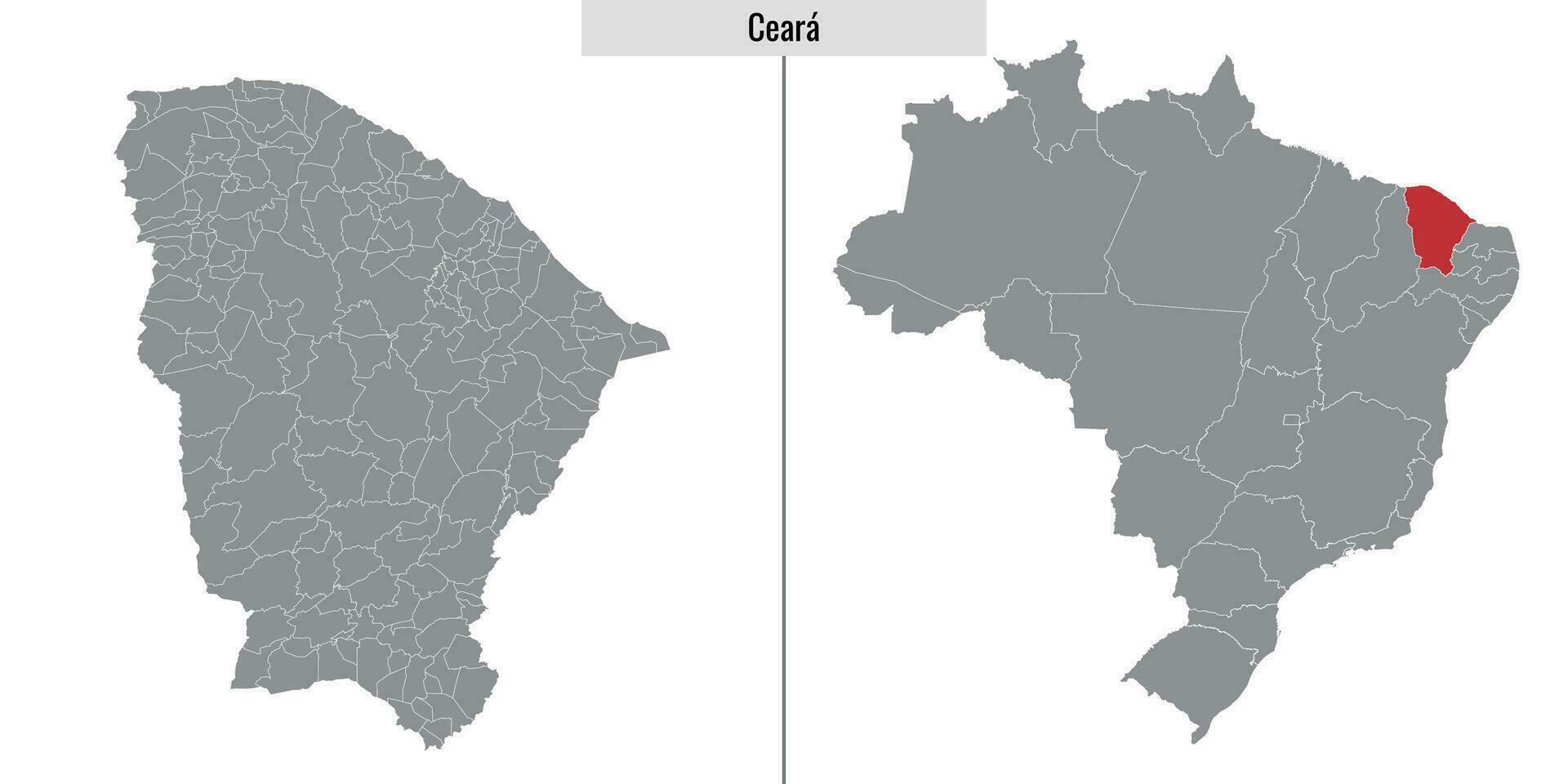 kaart staat van Brazilië vector