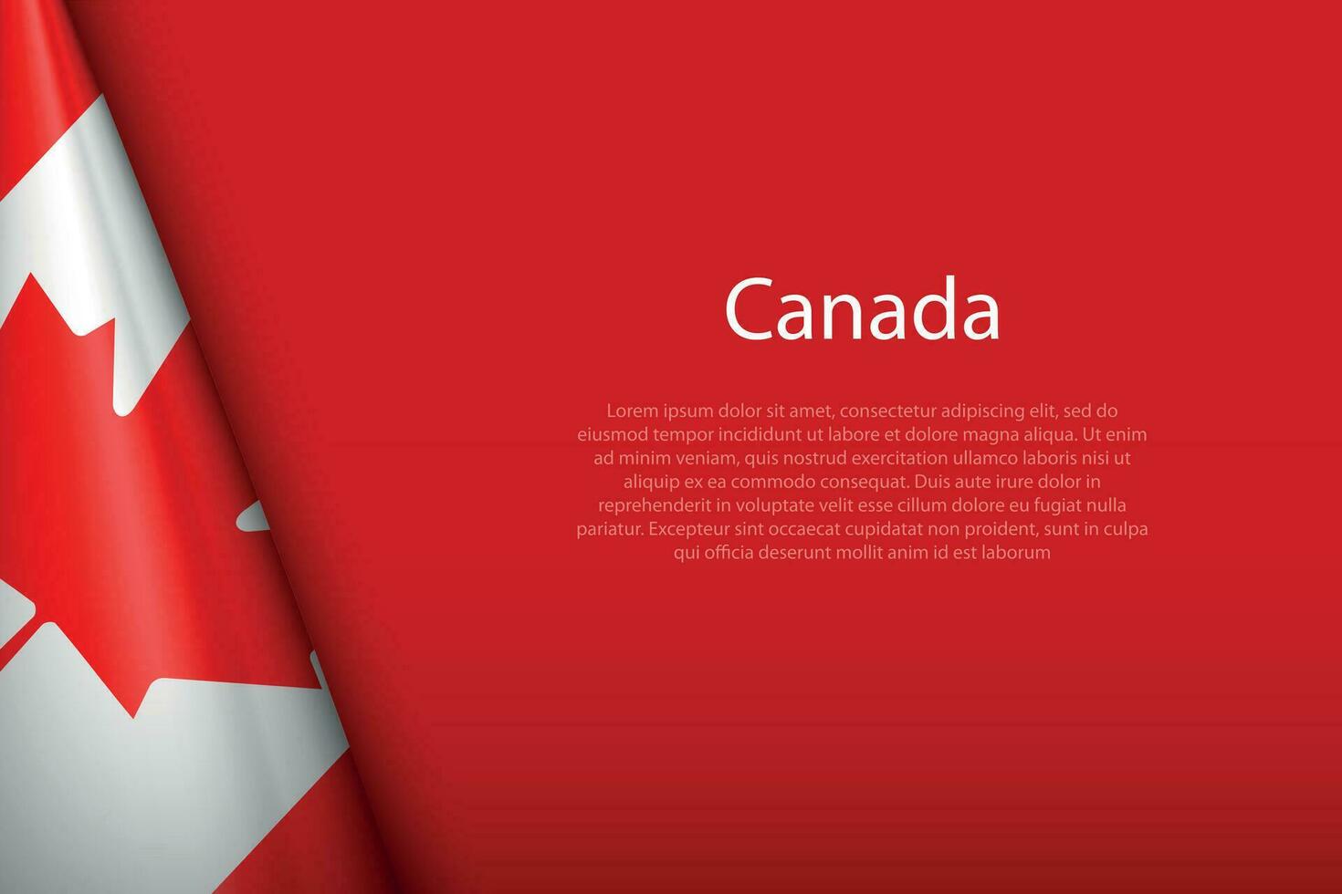 nationaal vlag Canada geïsoleerd Aan achtergrond met copyspace vector