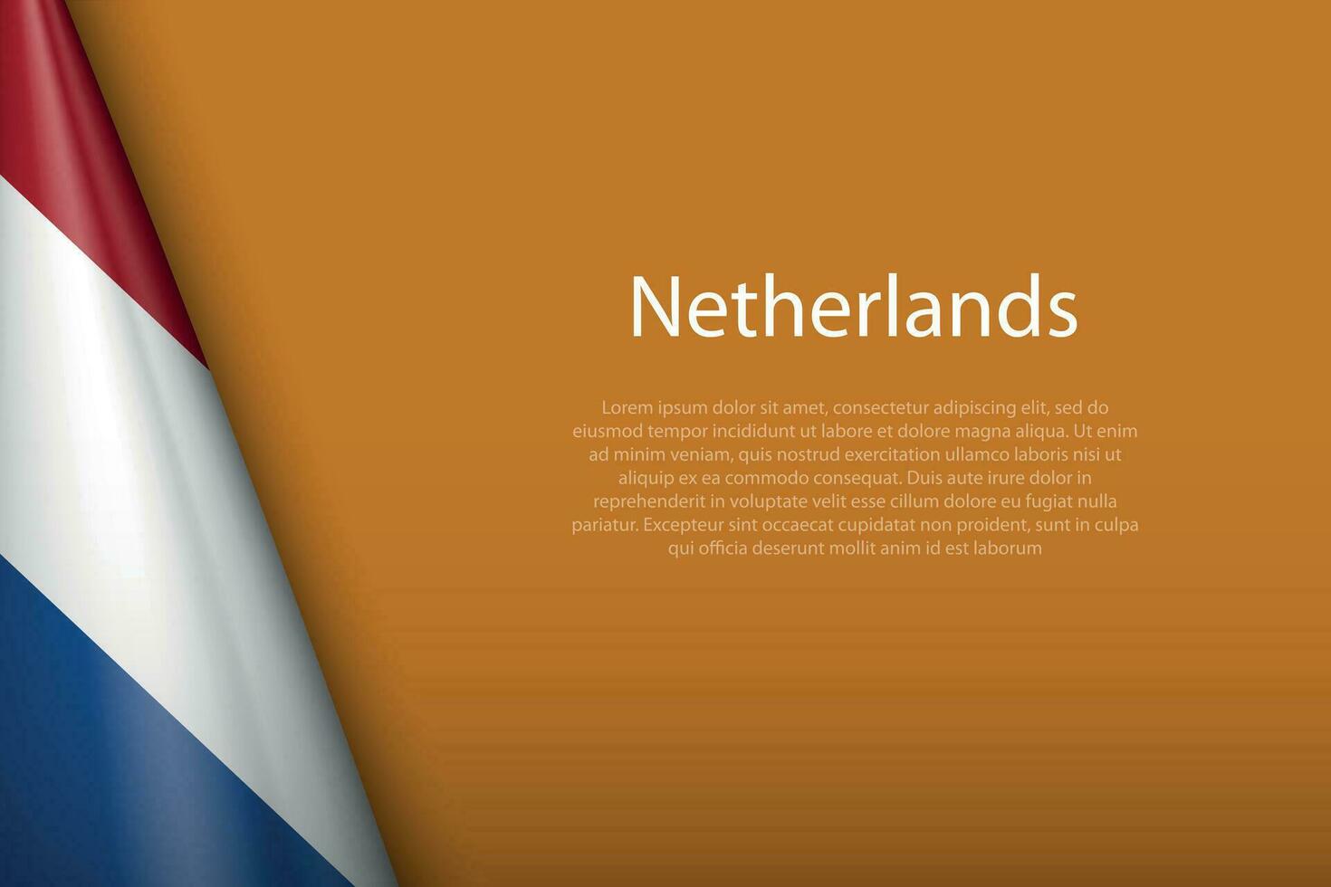 nationaal vlag Nederland geïsoleerd Aan achtergrond met copyspace vector